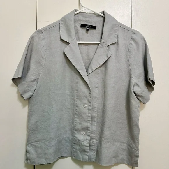 Quince Button Down Linen Shirt - Picture 2 of 9